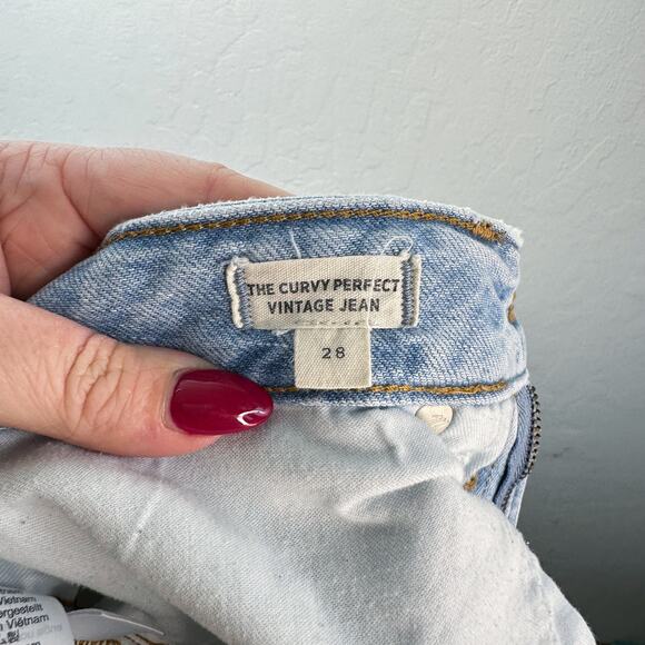 Madewell The Curvy Perfect Vintage Fitzgerald Light Wash Denim High Rise Jeans - Picture 14 of 16